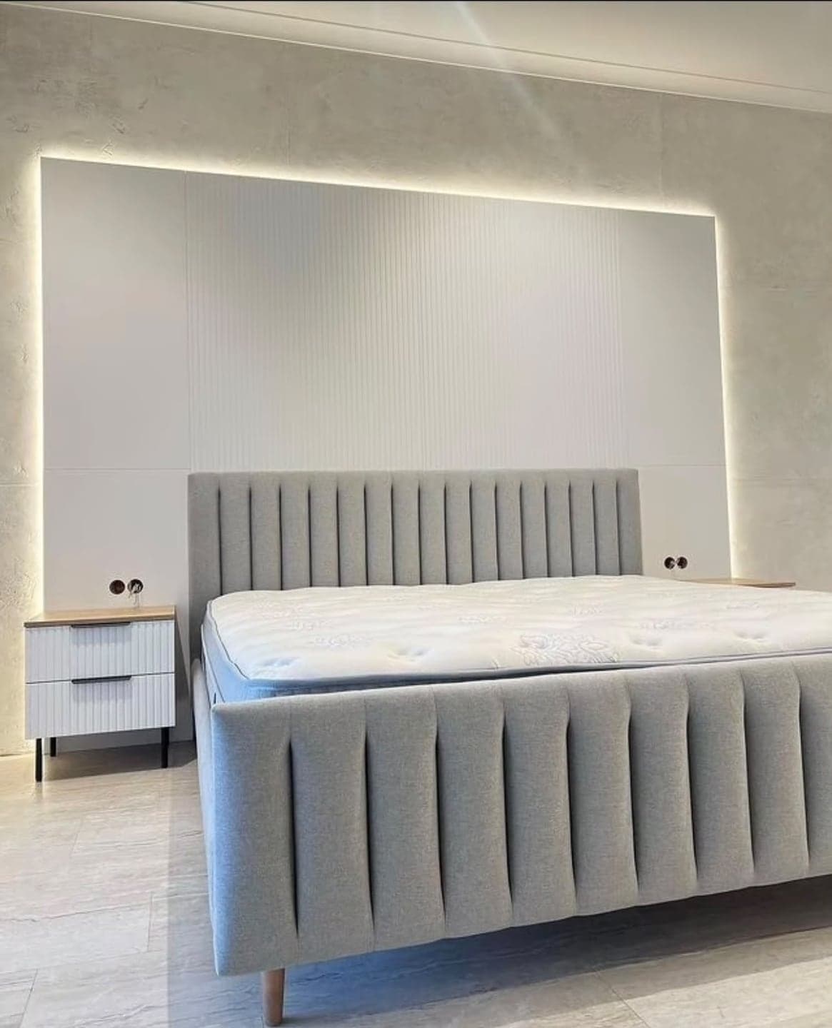 3D Textured Feature Walls — Bedroom